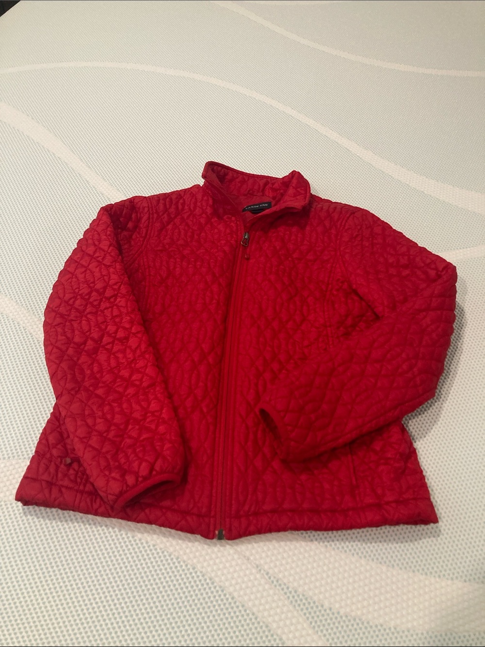 Lands' End Red Quilted Jacket